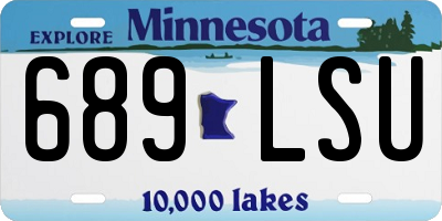 MN license plate 689LSU