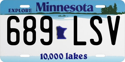 MN license plate 689LSV