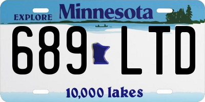 MN license plate 689LTD