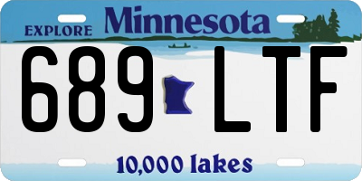 MN license plate 689LTF
