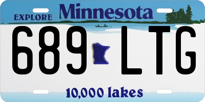 MN license plate 689LTG