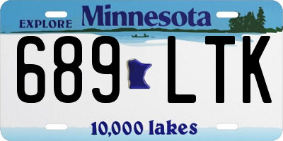 MN license plate 689LTK