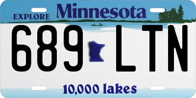 MN license plate 689LTN