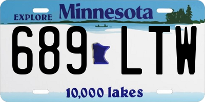MN license plate 689LTW