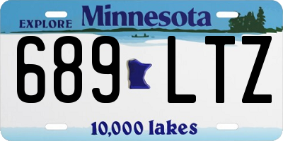 MN license plate 689LTZ