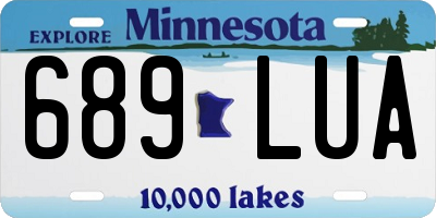 MN license plate 689LUA