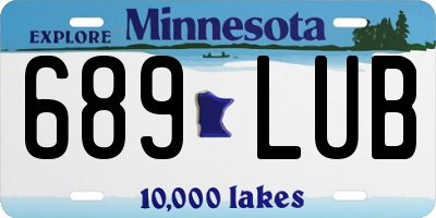 MN license plate 689LUB