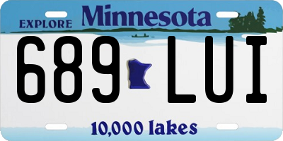 MN license plate 689LUI