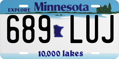 MN license plate 689LUJ