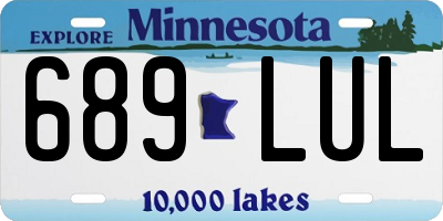 MN license plate 689LUL
