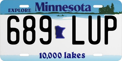 MN license plate 689LUP