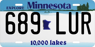 MN license plate 689LUR