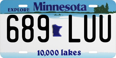 MN license plate 689LUU