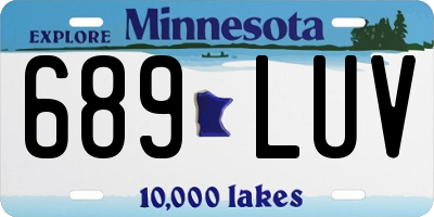 MN license plate 689LUV