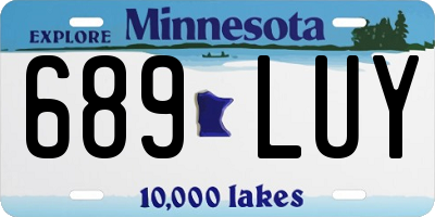 MN license plate 689LUY