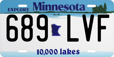 MN license plate 689LVF