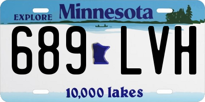 MN license plate 689LVH