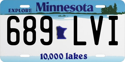 MN license plate 689LVI