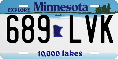 MN license plate 689LVK