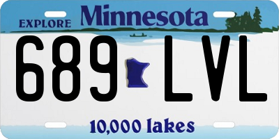 MN license plate 689LVL