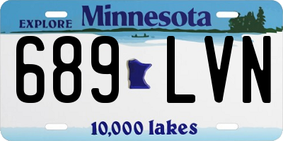MN license plate 689LVN