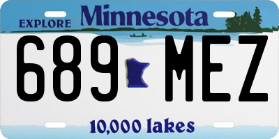 MN license plate 689MEZ