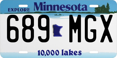 MN license plate 689MGX