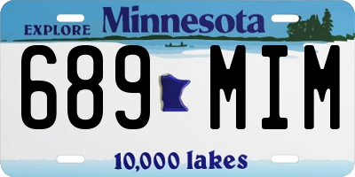 MN license plate 689MIM