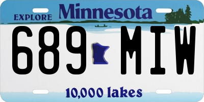 MN license plate 689MIW
