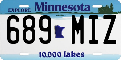 MN license plate 689MIZ