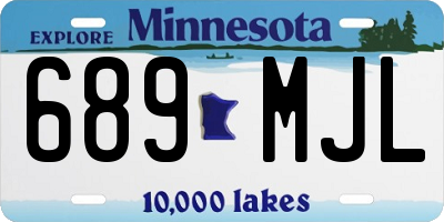 MN license plate 689MJL