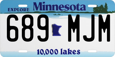 MN license plate 689MJM