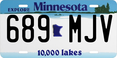MN license plate 689MJV