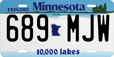 MN license plate 689MJW