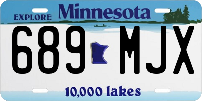 MN license plate 689MJX