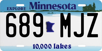 MN license plate 689MJZ