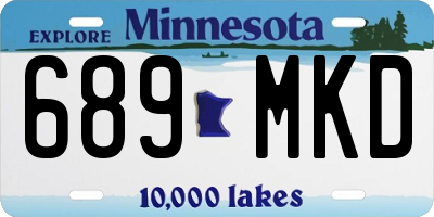 MN license plate 689MKD