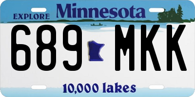MN license plate 689MKK