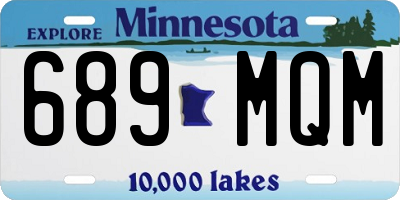 MN license plate 689MQM