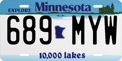 MN license plate 689MYW
