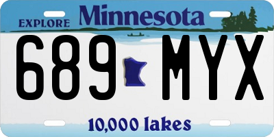 MN license plate 689MYX
