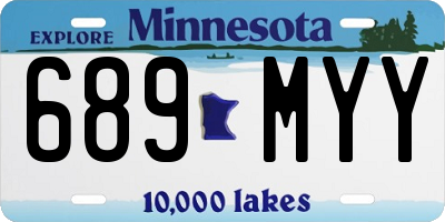 MN license plate 689MYY