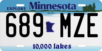 MN license plate 689MZE
