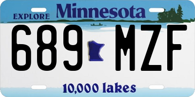 MN license plate 689MZF