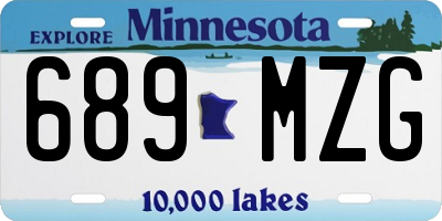 MN license plate 689MZG