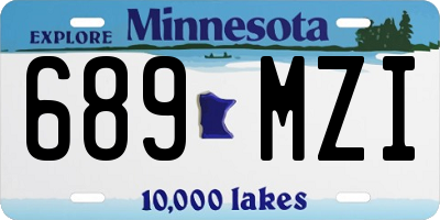 MN license plate 689MZI