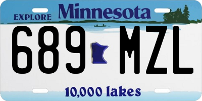 MN license plate 689MZL