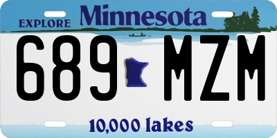 MN license plate 689MZM