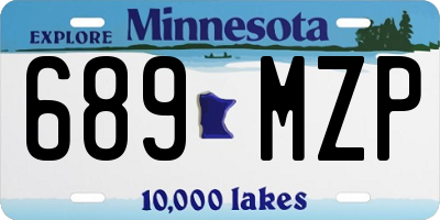 MN license plate 689MZP