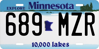 MN license plate 689MZR